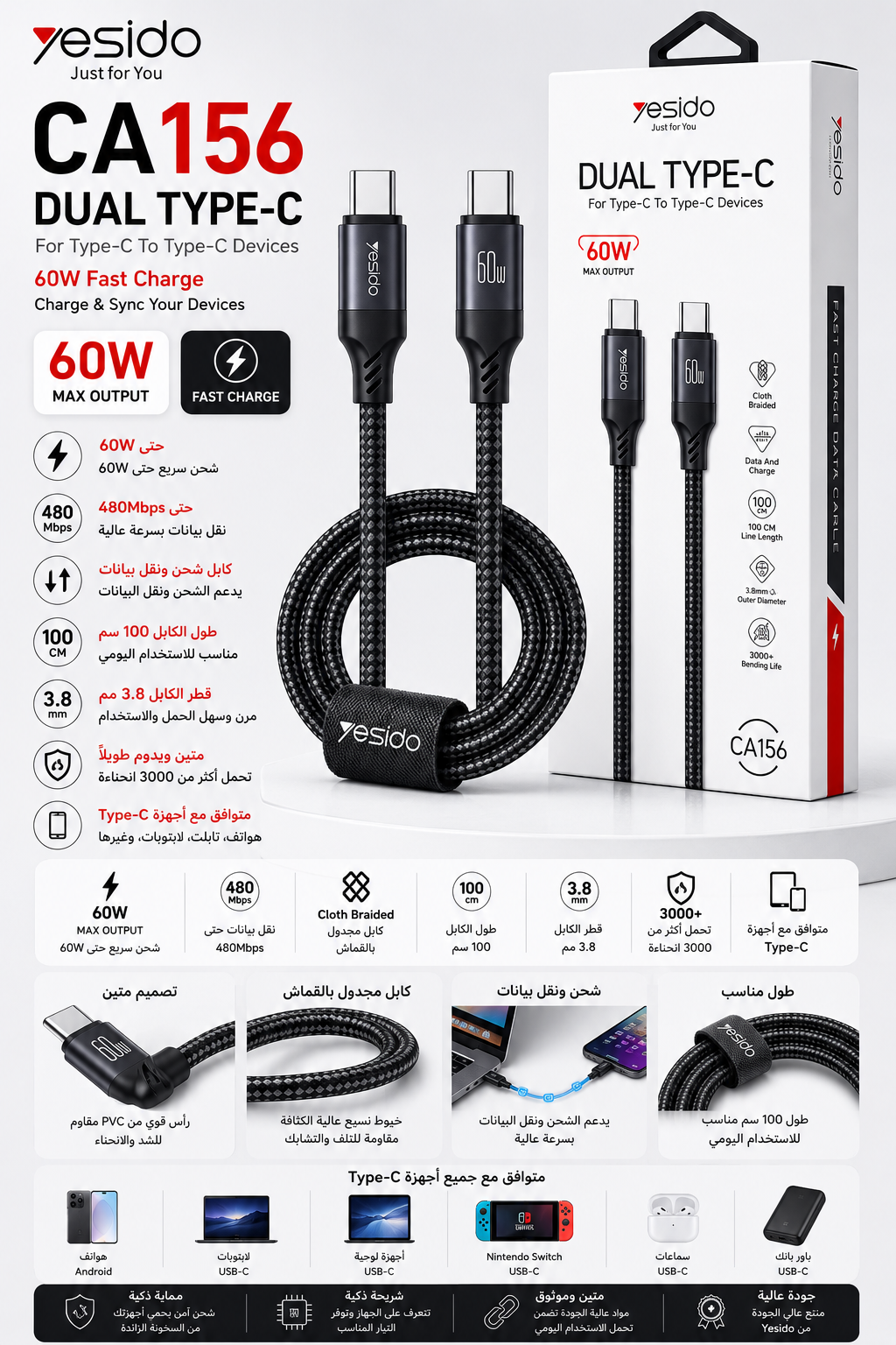 Yesido CA156 – Dual Type-C